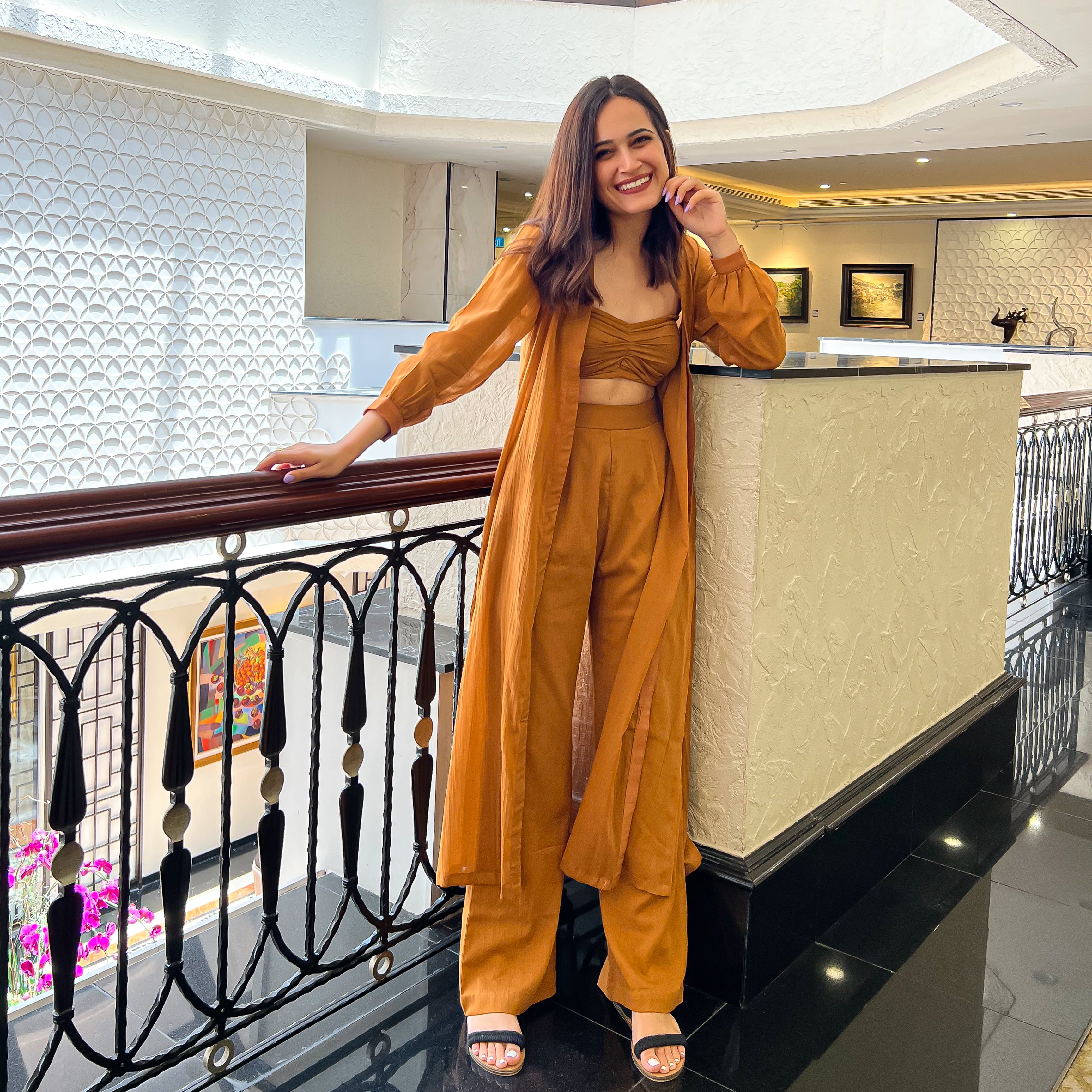 GIngerbread Designer Cotton Mulmul Co-Ord Set For Women Online